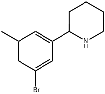 2-(3-BROMO-5-METHYLPHENYL)PIPERIDINE Structure