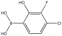 4-Chloro-3-fluoro-2-hydroxyphenylboronic acid Struktur