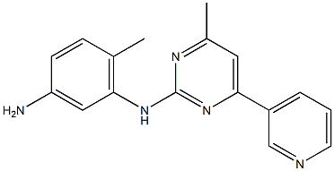 6-methyl-N1-(4-methyl-6-(pyridin-3-yl)pyrimidin-2-yl)benzene-1,3-diamine Struktur
