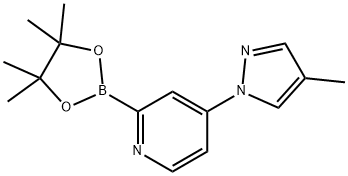 4-(4-methyl-1H-pyrazol-1-yl)-2-(4,4,5,5-tetramethyl-1,3,2-dioxaborolan-2-yl)pyridine Structure