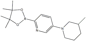 5-(3-methylpiperidin-1-yl)-2-(4,4,5,5-tetramethyl-1,3,2-dioxaborolan-2-yl)pyridine Struktur