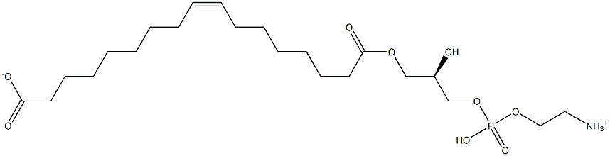 (R,Z)-(3 -(2 - AMMONIOETHYL(16 CARBOXYHEXADEC - 8 -烯醇)氧)- 2 -羟丙基)磷酸酯, , 结构式