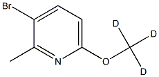 3-Bromo-2-methyl-6-(methoxy-d3)-pyridine Struktur