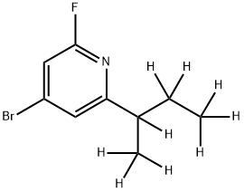 4-Bromo-2-(sec-butyl-d9)-6-fluoropyridine 结构式