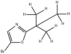 5-Bromo-2-(tert-butyl-d9)-thiazole 化学構造式