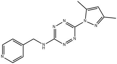 6-(3,5-二甲基-1H-吡唑-1-基)-N-(吡啶-4-基甲基)-1,2,4,5-四嗪-3-胺,318239-49-5,结构式