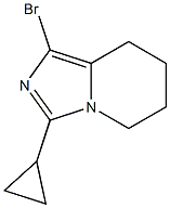 1-bromo-3-cyclopropyl-5H,6H,7H,8H-imidazo[1,5-a]pyridine 结构式
