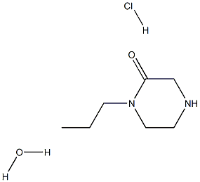 1-propyl-2-piperazinone hydrochloride hydrate 化学構造式