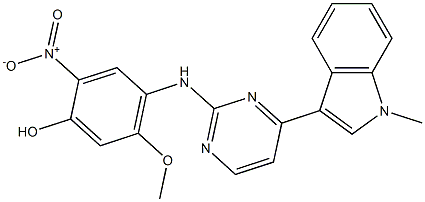 5-METHOXY-4-((4-(1-METHYL-1H-INDOL-3-YL)PYRIMIDIN-2-YL)AMINO)-2-NITROPHENOL Struktur