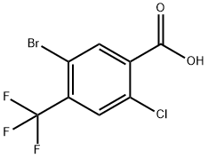 5-BROMO-2-CHLORO-4-(TRIFLUOROMETHYL)BENZOIC ACID Structure