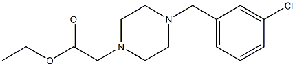 ethyl 2-(4-(3-chlorobenzyl)piperazin-1-yl)acetate,,结构式