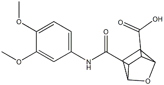 3-((3,4-dimethoxyphenyl)carbamoyl)-7-oxabicyclo[2.2.1]heptane-2-carboxylic acid Structure