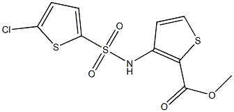 methyl 3-(5-chlorothiophene-2-sulfonamido)thiophene-2-carboxylate Structure