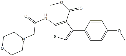 methyl 4-(4-methoxyphenyl)-2-(2-morpholinoacetamido)thiophene-3-carboxylate 结构式