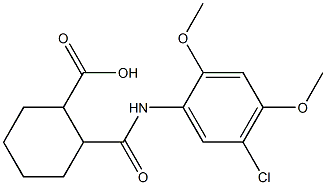 2-((5-chloro-2,4-dimethoxyphenyl)carbamoyl)cyclohexanecarboxylic acid Structure