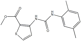 methyl 3-(3-(2,5-dimethylphenyl)ureido)thiophene-2-carboxylate Structure