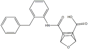 3-((2-benzylphenyl)carbamoyl)-7-oxabicyclo[2.2.1]hept-5-ene-2-carboxylic acid Structure