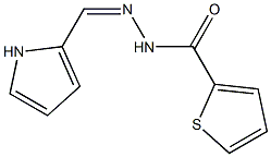 (Z)-N'-((1H-pyrrol-2-yl)methylene)thiophene-2-carbohydrazide 结构式