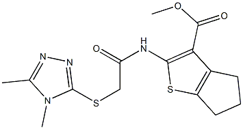 methyl 2-(2-((4,5-dimethyl-4H-1,2,4-triazol-3-yl)thio)acetamido)-5,6-dihydro-4H-cyclopenta[b]thiophene-3-carboxylate