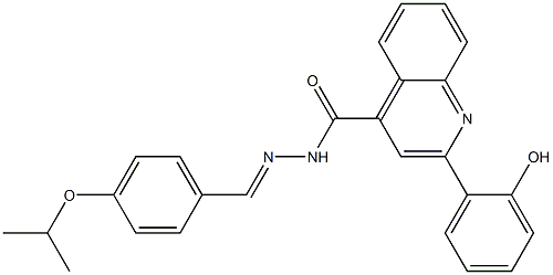 (E)-2-(2-hydroxyphenyl)-N'-(4-isopropoxybenzylidene)quinoline-4-carbohydrazide Structure