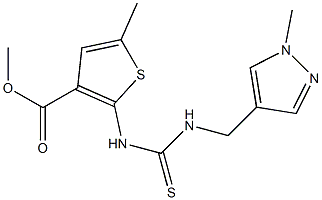 methyl 5-methyl-2-(3-((1-methyl-1H-pyrazol-4-yl)methyl)thioureido)thiophene-3-carboxylate