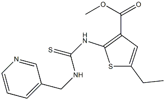 methyl 5-ethyl-2-(3-(pyridin-3-ylmethyl)thioureido)thiophene-3-carboxylate Structure