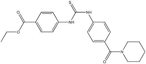  ethyl 4-(3-(4-(piperidine-1-carbonyl)phenyl)thioureido)benzoate