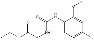 ethyl 2-(3-(2,4-dimethoxyphenyl)ureido)acetate 化学構造式