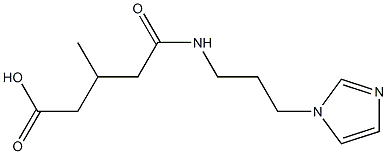 5-((3-(1H-imidazol-1-yl)propyl)amino)-3-methyl-5-oxopentanoic acid 化学構造式