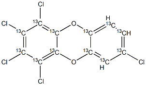 1,2,3,4,7-Pentachlorodibenzo-p-dioxin-13C12 Structure