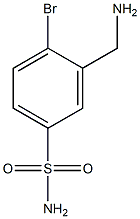 3-(aminomethyl)-4-bromobenzenesulfonamide Struktur