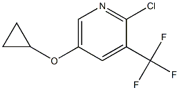 2-chloro-5-cyclopropoxy-3-(trifluoromethyl)pyridine 化学構造式