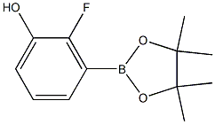 2-fluoro-3-(4,4,5,5-tetramethyl-1,3,2-dioxaborolan-2-yl)phenol Structure