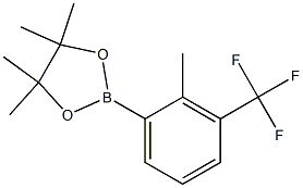 4,4,5,5-tetramethyl-2-(2-methyl-3-(trifluoromethyl)phenyl)-1,3,2-dioxaborolane Structure