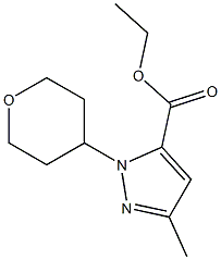 5-METHYL-2-(TETRAHYDRO-PYRAN-4-YL)-2H-PYRAZOLE-3-CARBOXYLIC ACID ETHYL ESTER 化学構造式