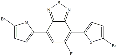 4,7-二(5-溴噻吩基-2-)-5-氟-2,1,3-苯并噻二唑,,结构式