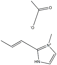 1-propenyl-3-methylimidazolium acetate Structure