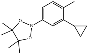 2-(3-环丙基-4-甲基苯基)-4,4,5,5-四甲基-1,3,2-二氧杂硼烷 结构式