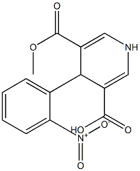5-(methoxycarbonyl)-4-(2-nitrophenyl)-1,4-dihydropyridine-3-carboxylic acid Structure