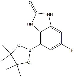 6-Fluoro-4-(4,4,5,5-tetramethyl-[1,3,2]dioxaborolan-2-yl)-1,3-dihydro-benzoimidazol-2-one Struktur