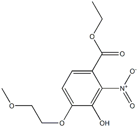 埃罗替尼杂质-H 3-羟基-4-(2-甲氧乙氧基)-2-硝基苯甲酸乙酯,,结构式