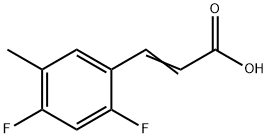 3-(2,4-二氟-5-甲基苯基)丙烯酸 结构式