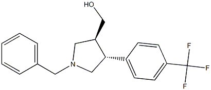 ((3S,4R)-1-benzyl-4-(4-(trifluoromethyl)phenyl)pyrrolidin-3-yl)methanol Structure
