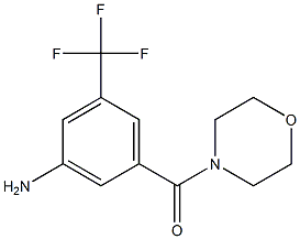 (3-amino-5-(trifluoromethyl)phenyl)(morpholino)methanone 化学構造式