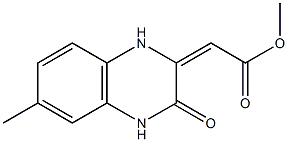 (E)-methyl 2-(6-methyl-3-oxo-3,4-dihydroquinoxalin-2(1H)-ylidene)acetate Structure