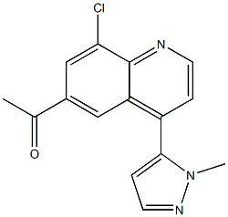 1-(8-chloro-4-(1-methyl-1H-pyrazol-5-yl)quinolin-6-yl)ethanone|