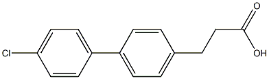 3-(4'-chlorobiphenyl-4-yl)propanoic acid 化学構造式