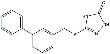 3-(biphenyl-3-ylmethylthio)-1H-1,2,4-triazol-5(4H)-one 结构式