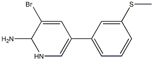 3-bromo-5-(3-(methylthio)phenyl)-1,2-dihydropyridin-2-amine Structure