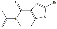 5-acetyl-2-bromo-6,7-dihydrothieno[3,2-c]pyridin-4(5H)-one Struktur
